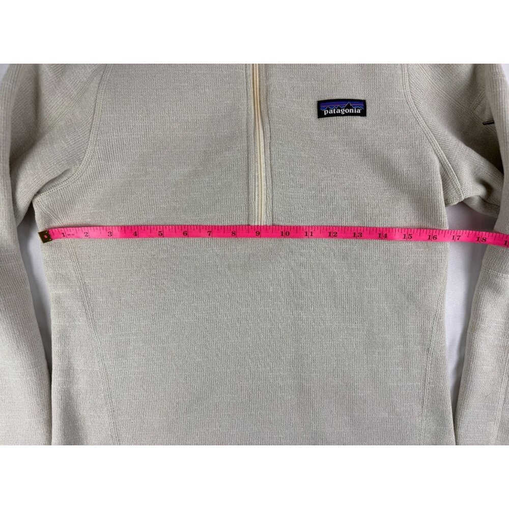 Patagonia Womens Size S 1/4 Zip Pullover Better Sweater Off White - Picture 6 of 7